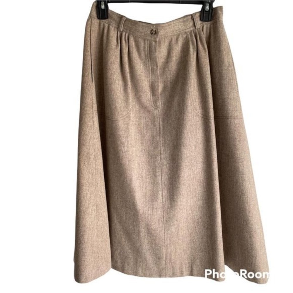 Vintage GAYLE KIRKPATRICK for Tudor Square Wool Womens Skirt, 14, Union Made